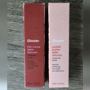 Set of 2 Glossier Balm Dotcom Hot Cocoa and Cookie Butter Limited Edition